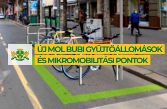 Új MOL Bubi gyűjtőállomások és mikromobilitási pontok a VIII. kerületben